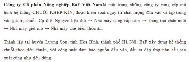 cong ty nong nghiep baf